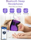 LC-dolida 3D Uyku Maskesi - Bluetooth Kablosuz Müzik - Menekşe - 2