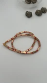 Gold lav taşı mercan kolye - 3