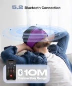 TOPOINT Uyku Kulaklıkları Bluetooth 3D Uyku Maskesi - Mor - 3