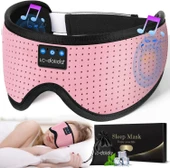 LC-dolida 3D Uyku Maskesi - Bluetooth Kablosuz Müzik - Klasik Pembe - 1