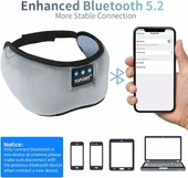 TOPOINT Uyku Kulaklıkları Bluetooth Uyku Maskesi - Koyu Gri - 2