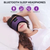 TOPOINT Uyku Kulaklıkları Bluetooth Uyku Maskesi - Mor - 2