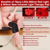 JOBYNA 660nm Kırmızı Işık ve 850nm Yakın Kızılötesi Işık Terapisi - 4