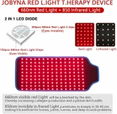 JOBYNA Kırmızı ve Kızılötesi Işık Terapi Kemeri, 660nm L-E-D Kırmızı Işık - 3