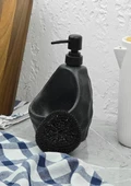 Taş Desenli Sıvı Sabunluk - Sünger Hazneli Mutfak Sabunluğu - 700 ML -  Çakıl Desen - 8
