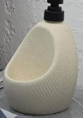 Taş Desenli Sıvı Sabunluk - Sünger Hazneli Mutfak Sabunluğu - 700 ML -  Çizgi Desen - 6