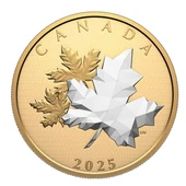AgaKulche Maple Leaves in Motion 2025 Altın Kaplama Gümüş Sikke Coin - 1