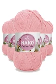 5 Adet Cotton Lüks Yelek Tunik Kazak Bluz Hırka İpi Yünü Açık Pembe 97548 - 1
