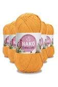 5 Adet Cotton Lüks Yelek Tunik Kazak Bluz Hırka İpi Yünü Koyu Sarı 97553 - 1