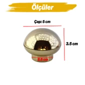 Mobilya Mutfak Dolap Dolabı Çekmece Kulpu Kulbu Plastik Altın Tek Vidalı Düğme Kulp Gold thumbnail 2