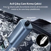 Polham 4in1 Çok Fonksiyonlu Araç Lastik Şişirme Pompası, Cam Kırıcı, Kemer Kesici, Led Işıklı,Şarjlı Pompa - 6