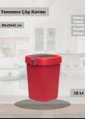 Banyo Çöp Kovası 18 Lt Banyo Çöp Kutusu Kırmızı Motek Çöp Kovası - 1