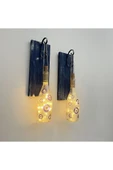 Nazar Boncuklu Peri LED Işıklı Ahşap Panel Ferforje Aplik – Vintage & Mistik Ev Dekorasyonu - 2