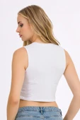 Kadın Likralı Kolsuz Crop - 2