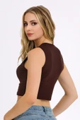 Kadın Likralı Kolsuz Crop - 6