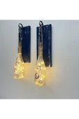 Nazar Boncuklu Peri LED Işıklı Ahşap Panel Ferforje Aplik – Vintage & Mistik Ev Dekorasyonu - 4