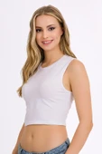 Kadın Likralı Kolsuz Crop - 1