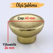 Mobilya Mutfak Dolap Dolabı Çekmece Kulpu Kulbu Plastik Altın Tek Vida Altın Kulp Düğme Gold thumbnail 2