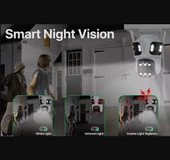 QASUL IP Kamera 6K HD Üç Ekranlı Harici WiFi Kamera Dış Mekan 4K Çift Lens Otomatik Takip - 6