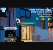 QASUL IP Kamera 6K HD Üç Ekranlı Harici WiFi Kamera Dış Mekan 4K Çift Lens Otomatik Takip - 5