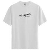 K. Atatürk İmza - %100 Pamuklu Erkek Beyaz Tişört - Premium Quality thumbnail 1