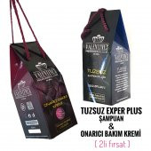 ARINDIRICI TUZSUZ EXPER PLUS ŞAMPUAN VE ONARICI BAKIM KREMİ 2Lİ FIRSAT VALENTİNES PROFESSIONAL - 1