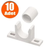 Nobel Mobilya Dolap Kapak Plastik Çıt Çıt Beyaz (10 ADET) - 1