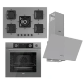 Ferre Steamart Ss Serisi Gri Set (ss038 + Xe64cpr +d087 ) -75'lik Seri Kare Emaye Izgara thumbnail 1