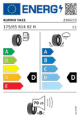 Kumho 175/65R14 82H TA21 2025 Yazlık Lastik thumbnail 2