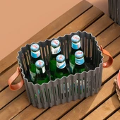 Porsima 4314 Antrasit 3'lü Sepet Seti – Banyo Mutfak Organizeri, Tezgah Üstü ve Kirli Çamaşır Sepeti thumbnail 6