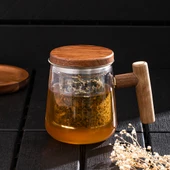 Perotti 17564 Herby Borosilikat Cam Süzgeçli Kupa Bitki Çayı Demliği 500Ml thumbnail 2