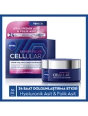 NIVEA Cellular Expert Filler Yoğun Yaşlanma Karşıtı Gece Yüz Bakım Kremi 50 ml, Hyaluronik Asit ve Folik Asit - 1