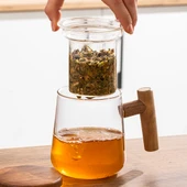 Perotti 17564 Herby Borosilikat Cam Süzgeçli Kupa Bitki Çayı Demliği 500Ml thumbnail 3