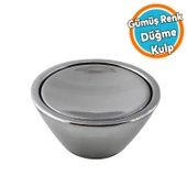 Mobilya Mutfak Dolap Dolabı Çekmece Kulpu Kulbu Plastik Gümüş Tek Vidalı Düğme Kulp Krom 10 Adet thumbnail 5
