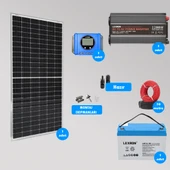Mini Bağ Evi ve Karavan Solar Güneş Enerji Sistemi 1200W Depolama - 1