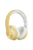 POLYGOLD P68 Bluetooth Kulaklık Kablosuz Stereo Kulaklık Macaron Kulaklık Renkli-sarı - 2