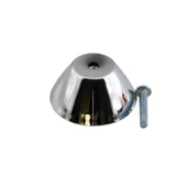 Mobilya Mutfak Dolap Dolabı Çekmece Kulpu Kulbu Plastik Gümüş Tek Vidalı Düğme Kulp Krom 10 Adet thumbnail 3