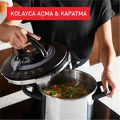 Tefal P4550731 Clipso+ Chef 4 Pişirme Programlı 6 Litre Düdüklü Tencere - 1510002662 - 3
