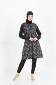 Form Angel Bayan Desenli Tam Kapalı Tesettür Mayo 1800-40 - 1