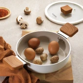 Schafer Ceramoni Seramik Kapaklı Sahan 20 Cm-Krem - 1