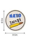 Nato 762 x 51 - Cırt - Patch - Peç - Arma - 8 cm - 2