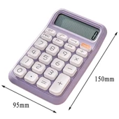 Ayt Powermaster Pm-25411 Mor Renk Beyaz Tuş 12 Haneli Hesap Makinesi 150x90mm - 2