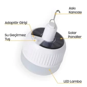 90W 24 Led Çok Fonksiyonlu Solar Acil Durum Lambası - 4