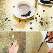 Miracle Omni® 10 Metre Kendinden Yapışkanlı Silinebilir Mutfak Tezgah Üstü Sticker Folyo Gold Renk thumbnail 1