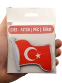 Dalgalı Türkiye Bayrak - Cırt - Patch - Peç - Arma - 6