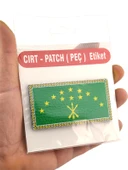 Adige Çerkes Bayrak - Cırt - Patch - Peç - Arma - 8,5x4,5 Cm - 6
