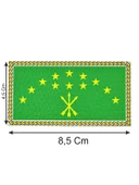 Adige Çerkes Bayrak - Cırt - Patch - Peç - Arma - 8,5x4,5 Cm - 2