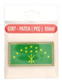 Adige Çerkes Bayrak - Cırt - Patch - Peç - Arma - 8,5x4,5 Cm - 7