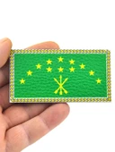 Adige Çerkes Bayrak - Cırt - Patch - Peç - Arma - 8,5x4,5 Cm - 3