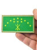 Adige Çerkes Bayrak - Cırt - Patch - Peç - Arma - 8,5x4,5 Cm - 4
